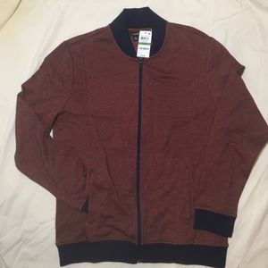 Alfani Slim Fit Men’s zipper front crimson size L